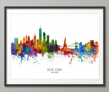 Landscapes Painting - New York Skyline New York Cityscape